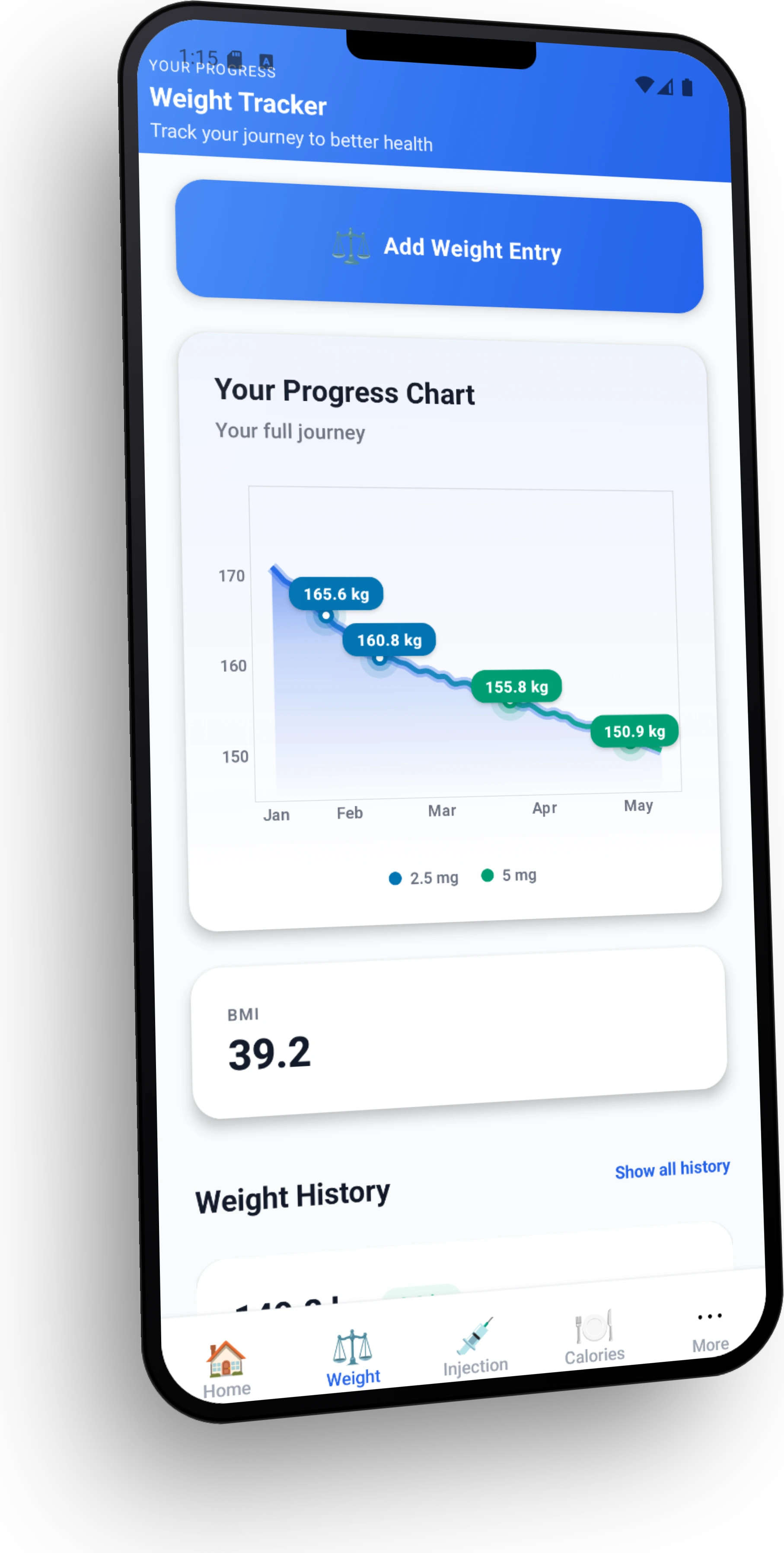 GLP1-GO Weight Tracker